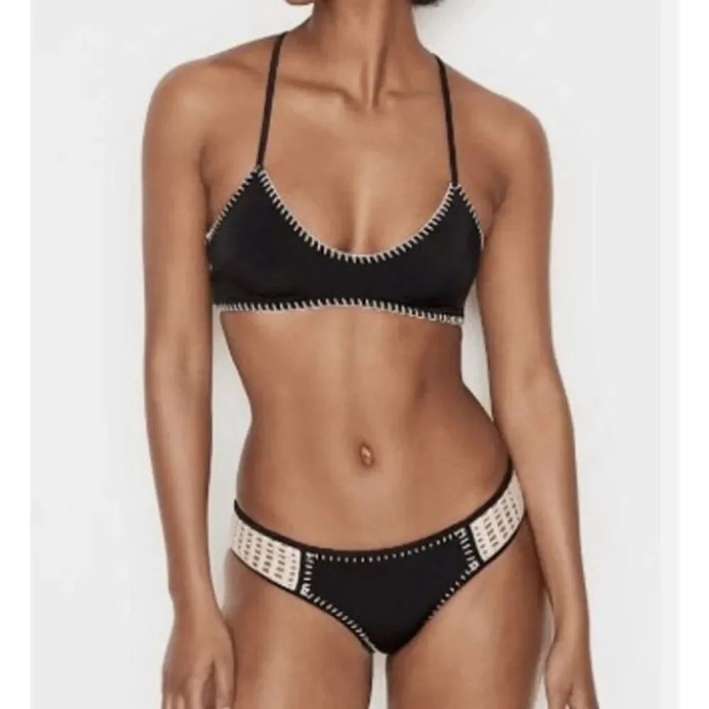 ❤️ NWT Victoria’s Secret Black Crochet Swim Set 36DD/L ❤️